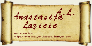 Anastasija Lazičić vizit kartica